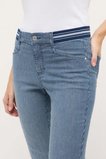 ANGELS 7/8 Jeans Ornella Sporty blue used gestreift Slim Fit