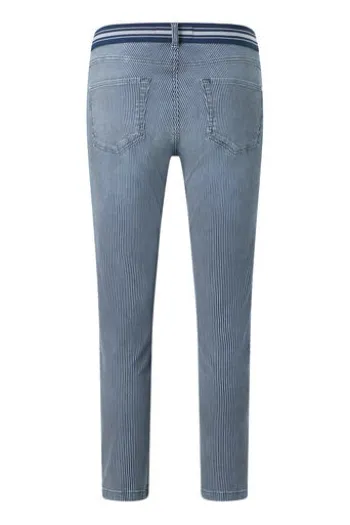 ANGELS 7/8 Jeans Ornella Sporty blue used gestreift Slim Fit