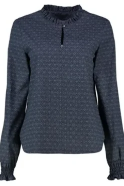 ANNA Bluse marine langarm