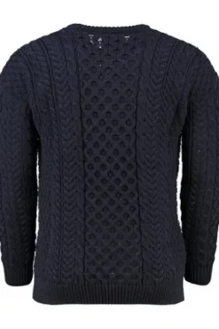ARAN Rundhals Pullover marine