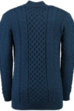 ARAN Troyer blau Merino-Wolle