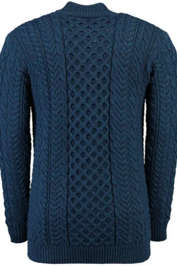 ARAN Troyer blau Merino-Wolle