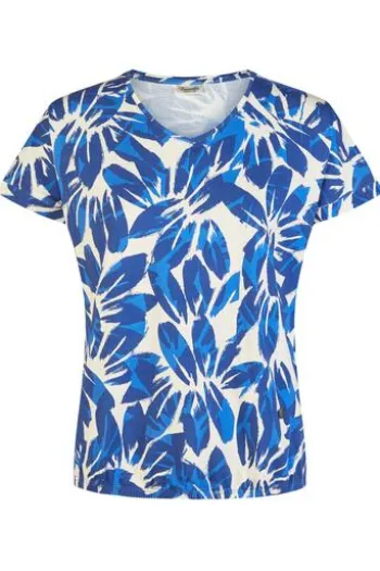 BARBARA LEBEK Shirt ocean blue gemustert