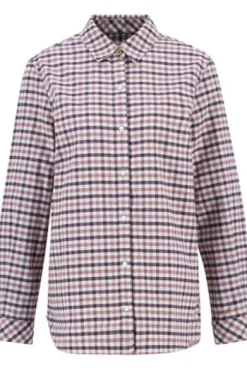 BARBOUR Flanell-Bluse Belford bordeaux kariert