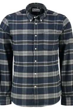 BARBOUR Hemd Betsom grey marl kariert Langarm