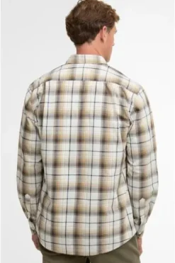 BARBOUR Hemd Witton Checked whisper white kariert Regular Fit Langarm