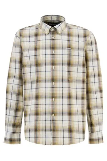 BARBOUR Hemd Witton Checked whisper white kariert Regular Fit Langarm