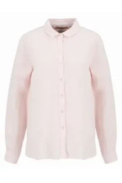 BARBOUR Leinen-Bluse rosa Langarm