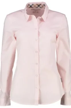 BARBOUR Oxford-Bluse Derwent rosa Langarm