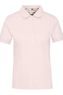 BARBOUR Poloshirt Portsdown Pimrose Pink/Hessian Kurzarm