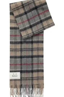 BARBOUR Schal beige kariert klassisches Tartanmuster