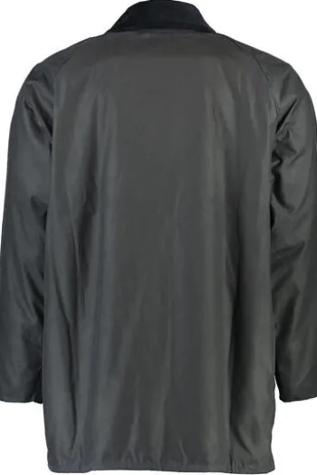 BARBOUR Wachsjacke Beaufort marine mit Cordkragen