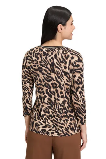 BETTY BARCLAY Shirt black/beige gemustert
