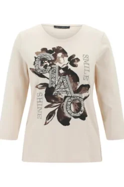 BETTY BARCLAY Shirt patch beige/b lack 3/4-Arm
