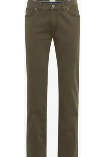 BRAX Baumwoll-Jeans Cooper Marathon olive Regular Fit