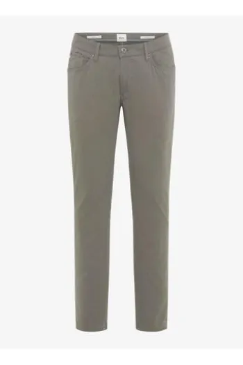 BRAX Five Pocket Baumwoll Hose Chuck olive gemustert Modern Fit