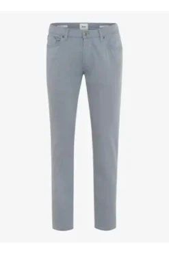 BRAX Five Pocket Baumwoll Hose Chuck smoke blue gemustert Modern Fit