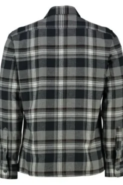 BRAX Flanell Hemd Kay grau kariert Comfort Fit Langarm