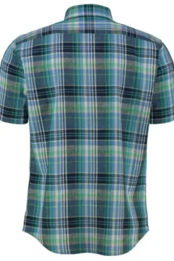 BRAX Hemd balance kariert Modern Fit Kurzarm