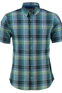 BRAX Hemd balance kariert Modern Fit Kurzarm