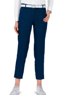 BRAX 7/8 Hose Maron blau Slim Fit in Leinen-Stretch Qualität