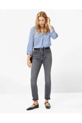 BRAX Jeans Carola grau Feminine Fit in Premium-Denim
