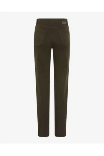 BRAX Jeans Carola oliv Feminine Fit in Premium-Denim