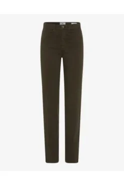 BRAX Jeans Carola oliv Feminine Fit in Premium-Denim
