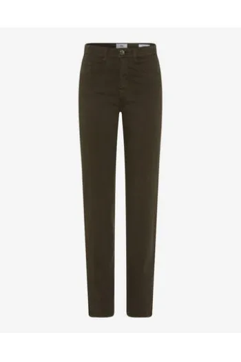 BRAX Jeans Carola oliv Feminine Fit in Premium-Denim