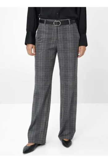 BRAX Jeans Maine smoke grey kariert Wide Fit