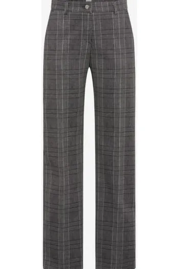 BRAX Jeans Maine smoke grey kariert Wide Fit