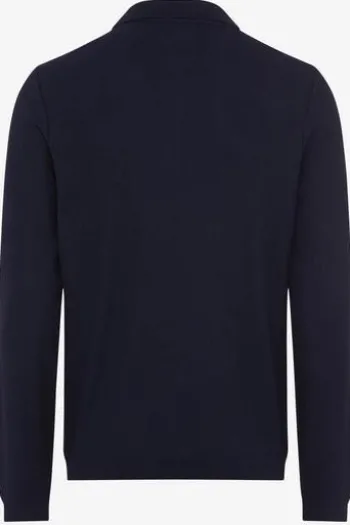 BRAX Langarm Polo-Shirt Paros navy