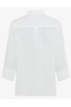 BRAX Leinen-Bluse Vicki white 3/4-Arm
