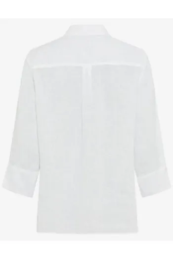 BRAX Leinen-Bluse Vicki white 3/4-Arm