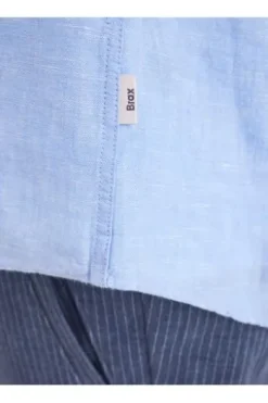 BRAX Leinen Hemd Daniel sky Modern Fit Langarm