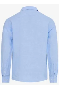 BRAX Leinen Hemd Daniel sky Modern Fit Langarm