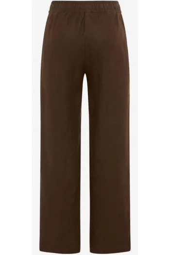 BRAX Leinen-Hose Farina coffee Wide Fit