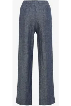 BRAX Leinen-Hose Farina indigo Wide Fit