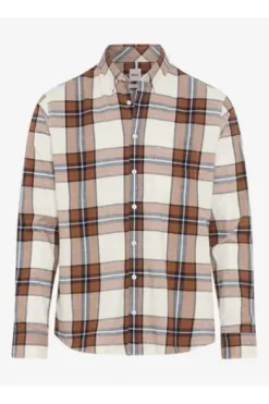 BRAX Light Flanell Hemd Daniel hazel kariert Modern Fit