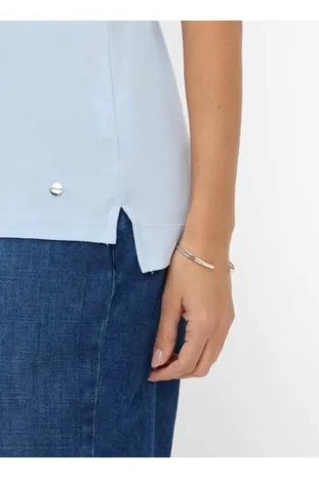 BRAX Polo-Shirt Cleo hellblau in Piqué-Qualität