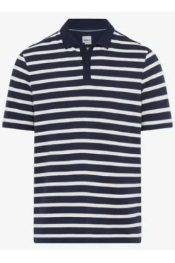 BRAX Polo Shirt Paco navy gestreift