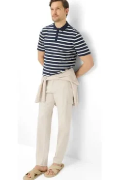 BRAX Polo Shirt Paco navy gestreift
