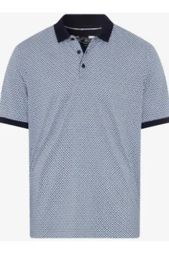 BRAX Polo-Shirt Perry cove gemustert