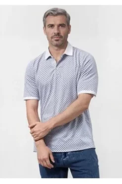 BRAX Polo-Shirt Perry storm gemustert
