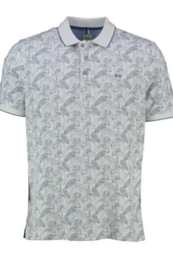 BRAX Polo Shirt Perry weiss geblümt
