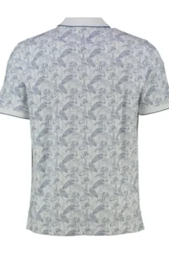 BRAX Polo Shirt Perry weiss geblümt