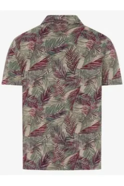 BRAX Polo-Shirt Philo light khaki gemustert
