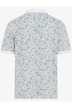 BRAX Polo-Shirt white gemustert