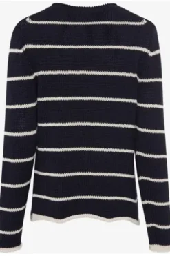 BRAX Pullover Lesley marine im trendigen Rippstrick