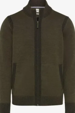BRAX Strickjacke Jake deep jungle